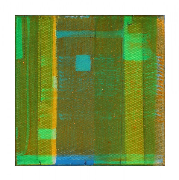 24-Ausblick Blaugrün, Bild grün auf blau, Acryl Bleistift LWD, Marius D. Kettler 2019